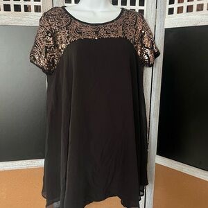 Pinkblush Black and Gold Mini Dress/Tunic